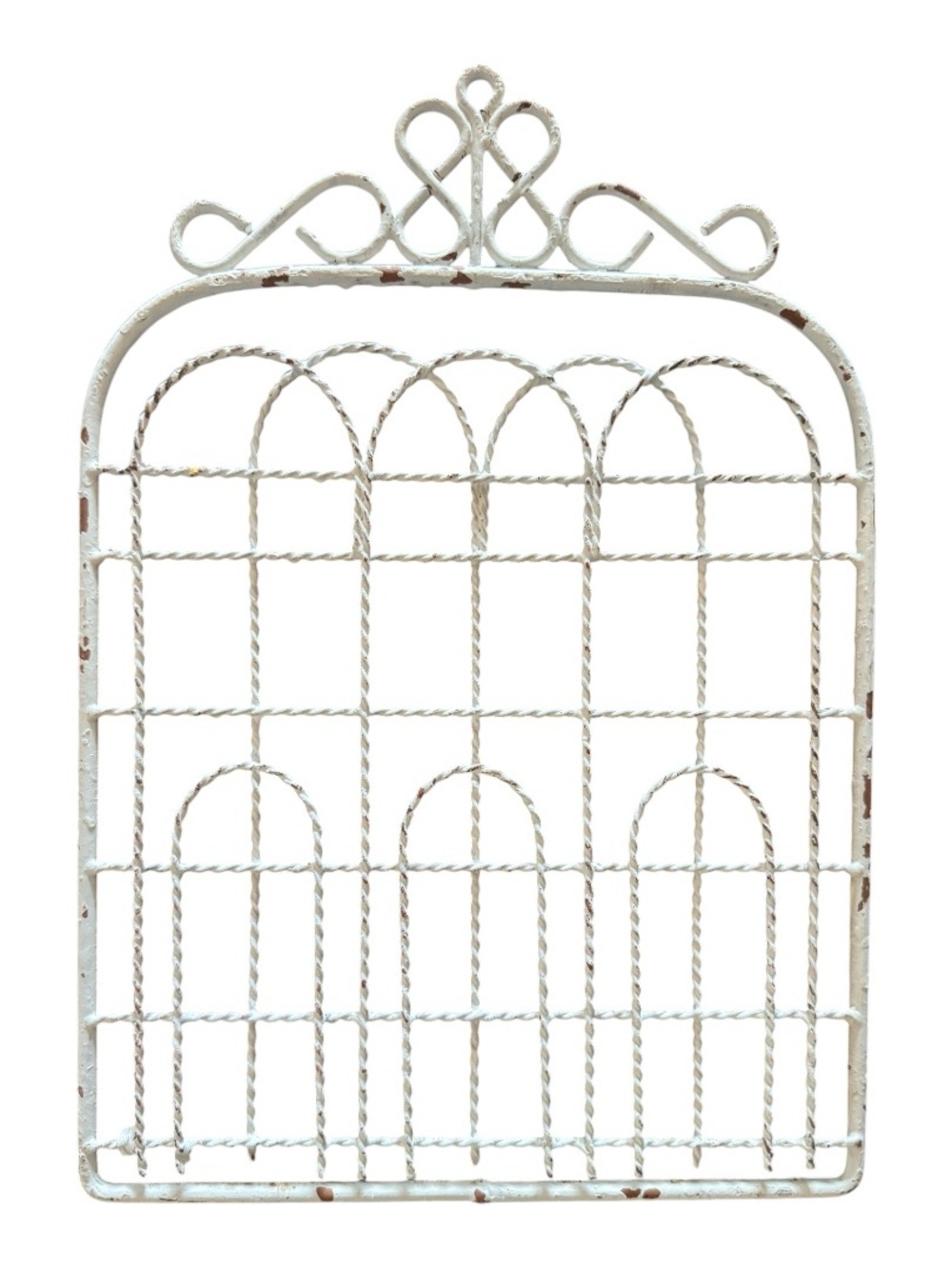 Distressed Metal Birdcage Wall Decor Panel Shabby Chic Garden